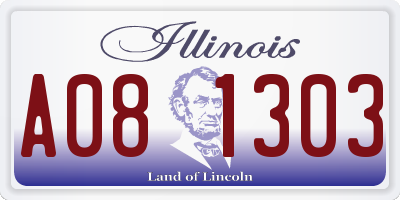 IL license plate A081303