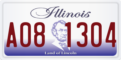 IL license plate A081304