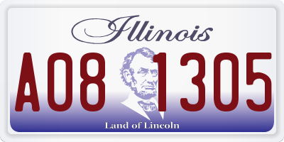 IL license plate A081305