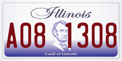 IL license plate A081308