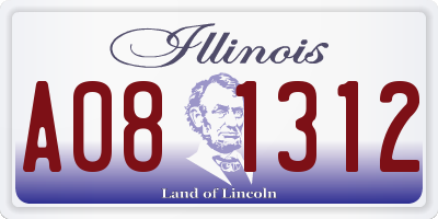 IL license plate A081312