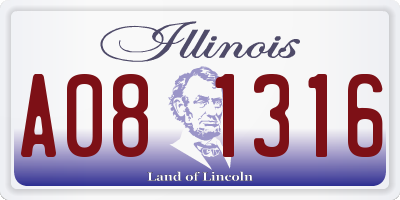 IL license plate A081316