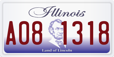 IL license plate A081318