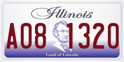 IL license plate A081320
