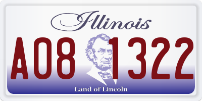 IL license plate A081322