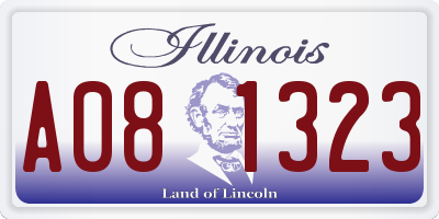 IL license plate A081323