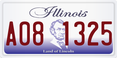 IL license plate A081325