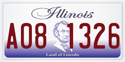 IL license plate A081326