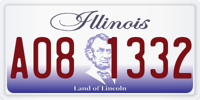 IL license plate A081332