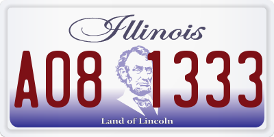 IL license plate A081333
