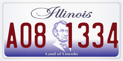 IL license plate A081334
