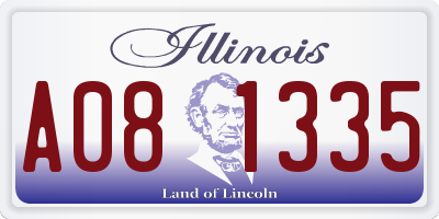 IL license plate A081335