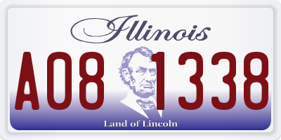 IL license plate A081338