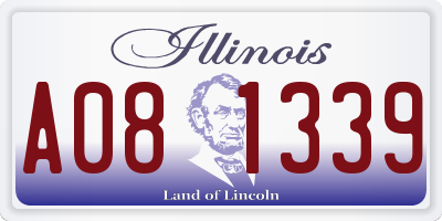 IL license plate A081339
