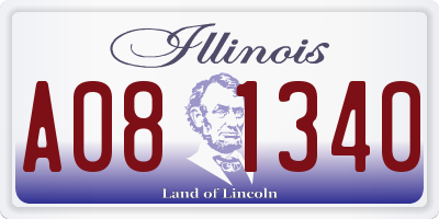 IL license plate A081340