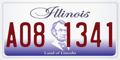 IL license plate A081341