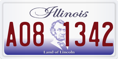 IL license plate A081342