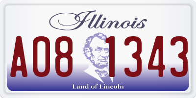 IL license plate A081343