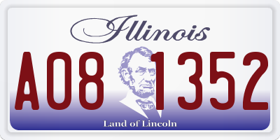 IL license plate A081352