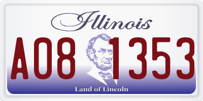 IL license plate A081353