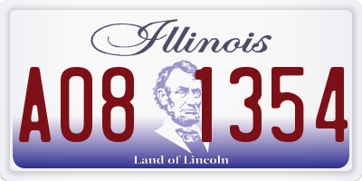 IL license plate A081354