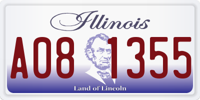 IL license plate A081355