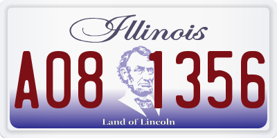 IL license plate A081356