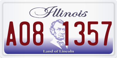 IL license plate A081357