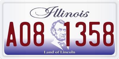 IL license plate A081358