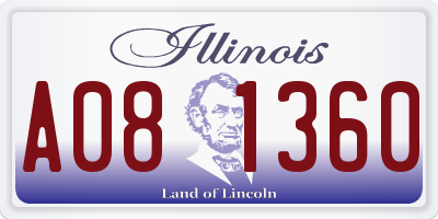 IL license plate A081360