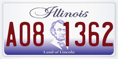 IL license plate A081362