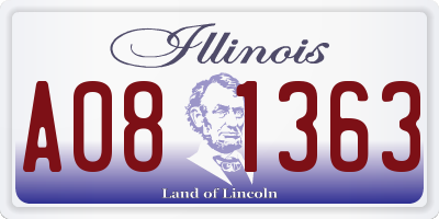 IL license plate A081363