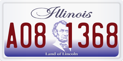 IL license plate A081368