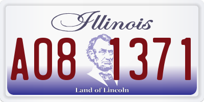 IL license plate A081371