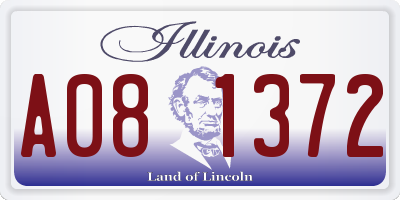 IL license plate A081372