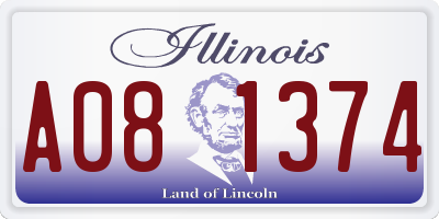 IL license plate A081374