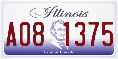 IL license plate A081375