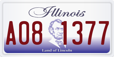 IL license plate A081377