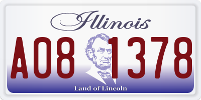 IL license plate A081378