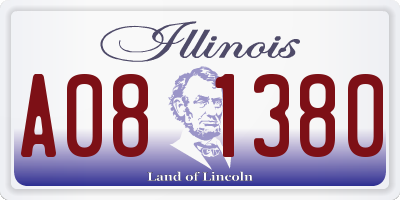 IL license plate A081380