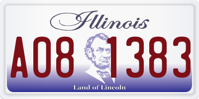 IL license plate A081383