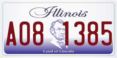 IL license plate A081385