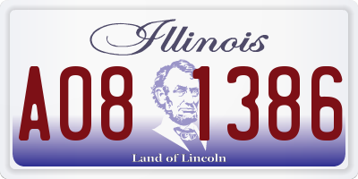 IL license plate A081386