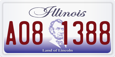 IL license plate A081388