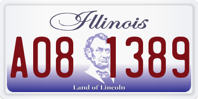 IL license plate A081389