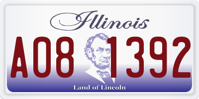 IL license plate A081392