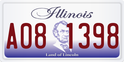 IL license plate A081398