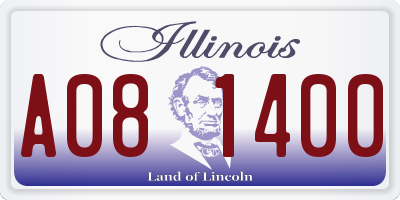IL license plate A081400