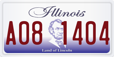 IL license plate A081404