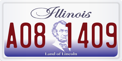 IL license plate A081409